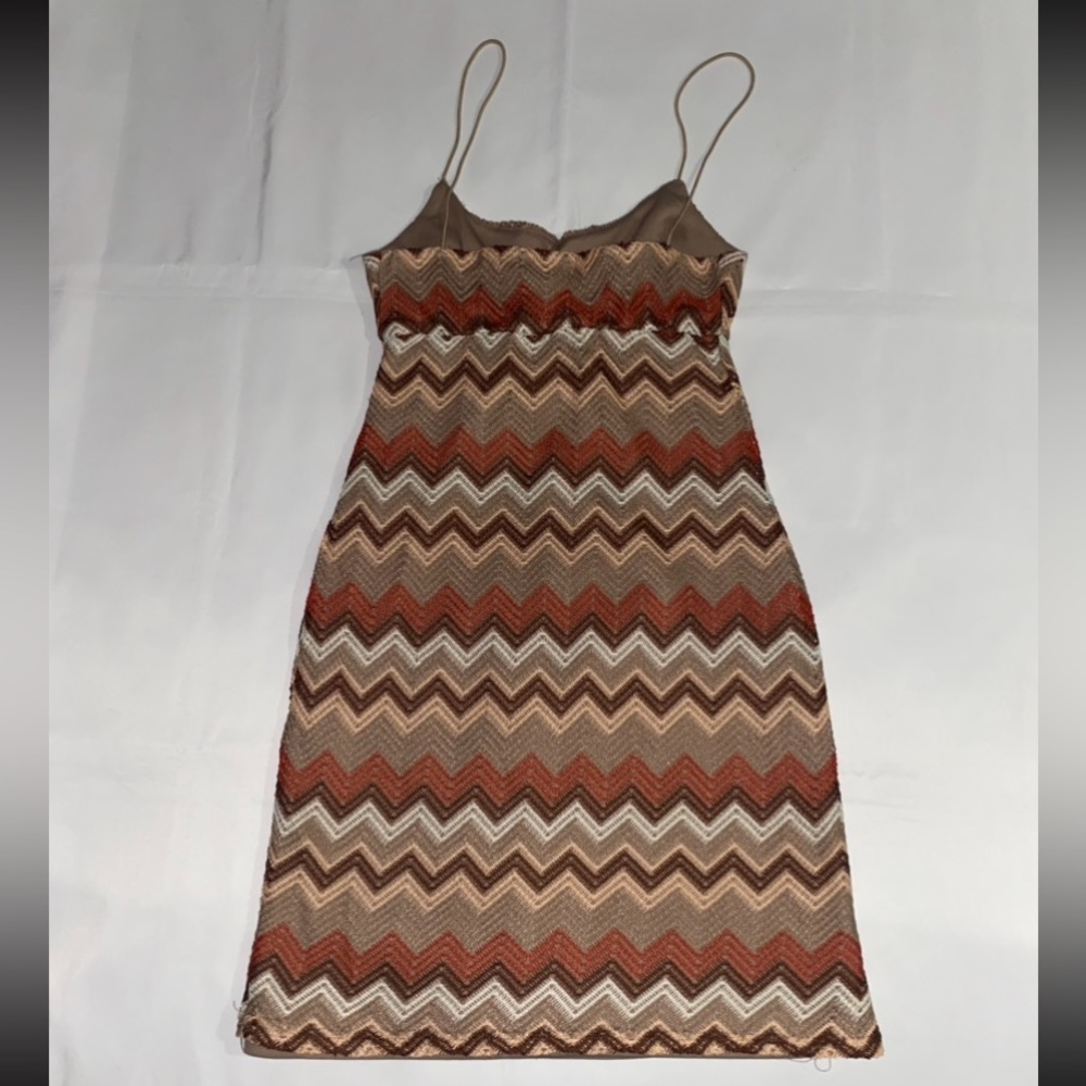 Ultra Flirt Chevron Patterned Knitted Cami Mini Dress - Picture 13 of 14